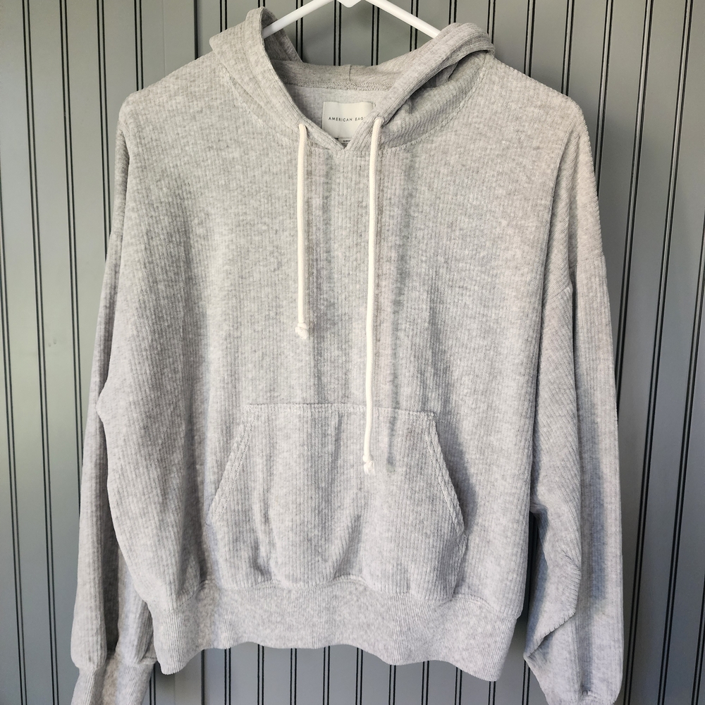American Eagle Outfitters Light Gray Hoodie